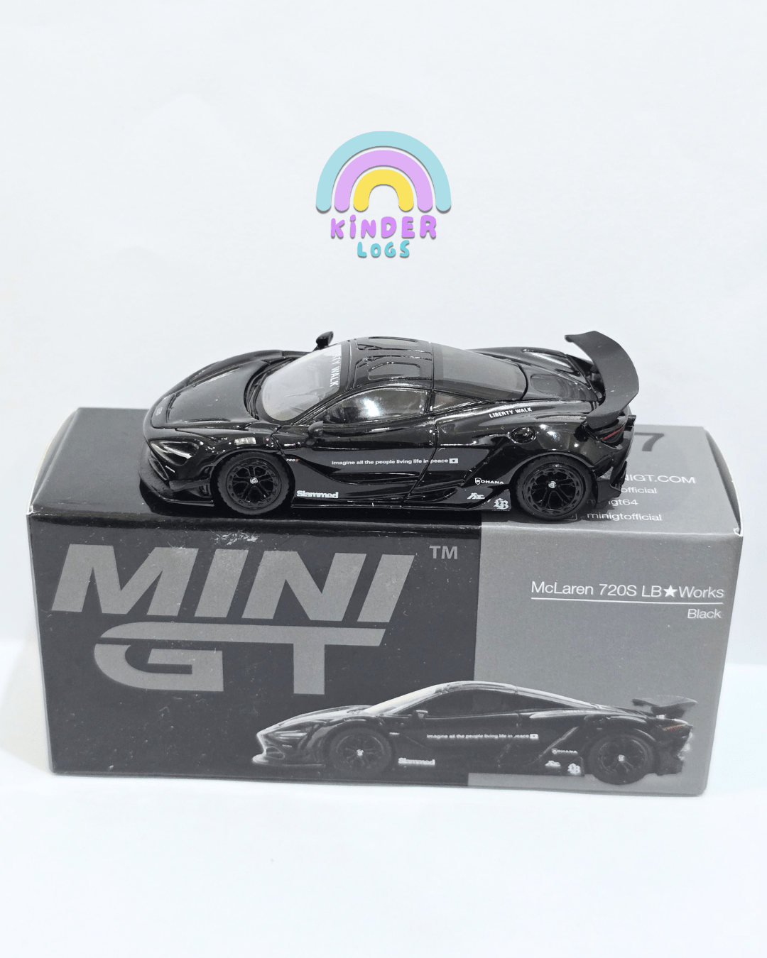 Mini GT McLaren 720S LB Works - Black (Open Box) - Kinder Logs