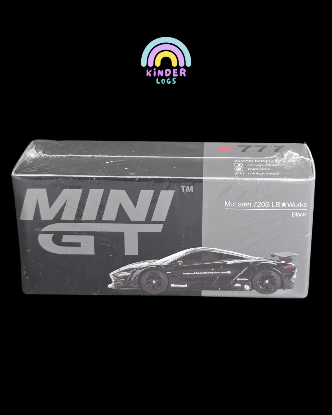 Mini GT McLaren 720S LB Works - Black (Sealed Box) - Kinder Logs