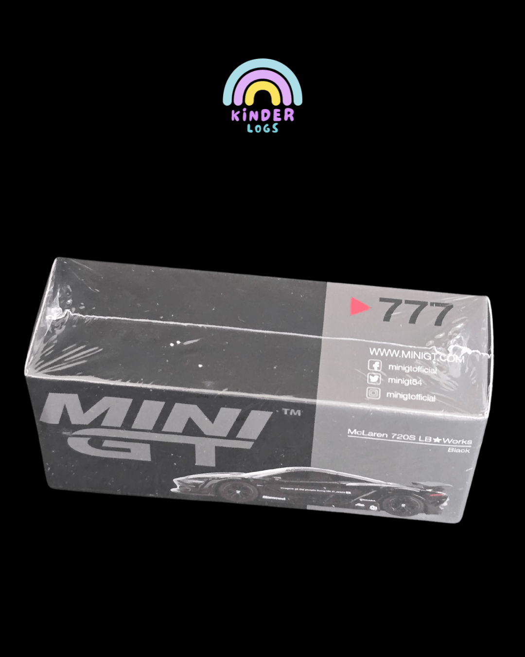 Mini GT McLaren 720S LB Works - Black (Sealed Box) - Kinder Logs