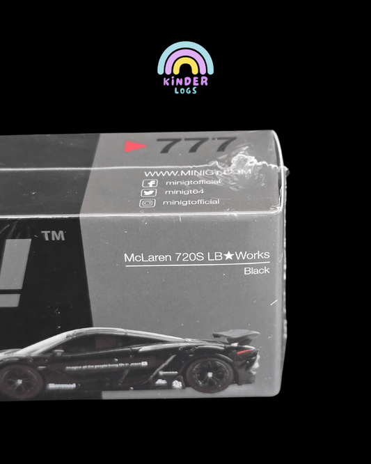 Mini GT McLaren 720S LB Works - Black (Sealed Box) - Kinder Logs