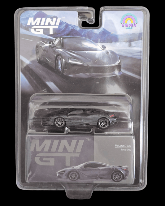 Mini GT McLaren 750S - Saros Grey (Blister Pack) - Kinder Logs