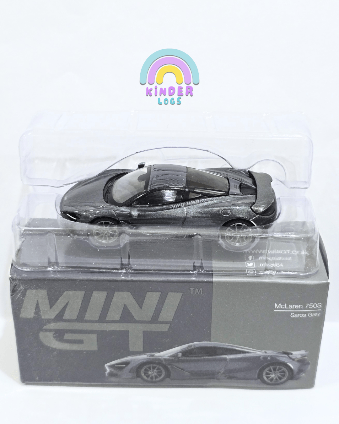 Mini GT McLaren 750S - Saros Grey (Open Box) - Kinder Logs