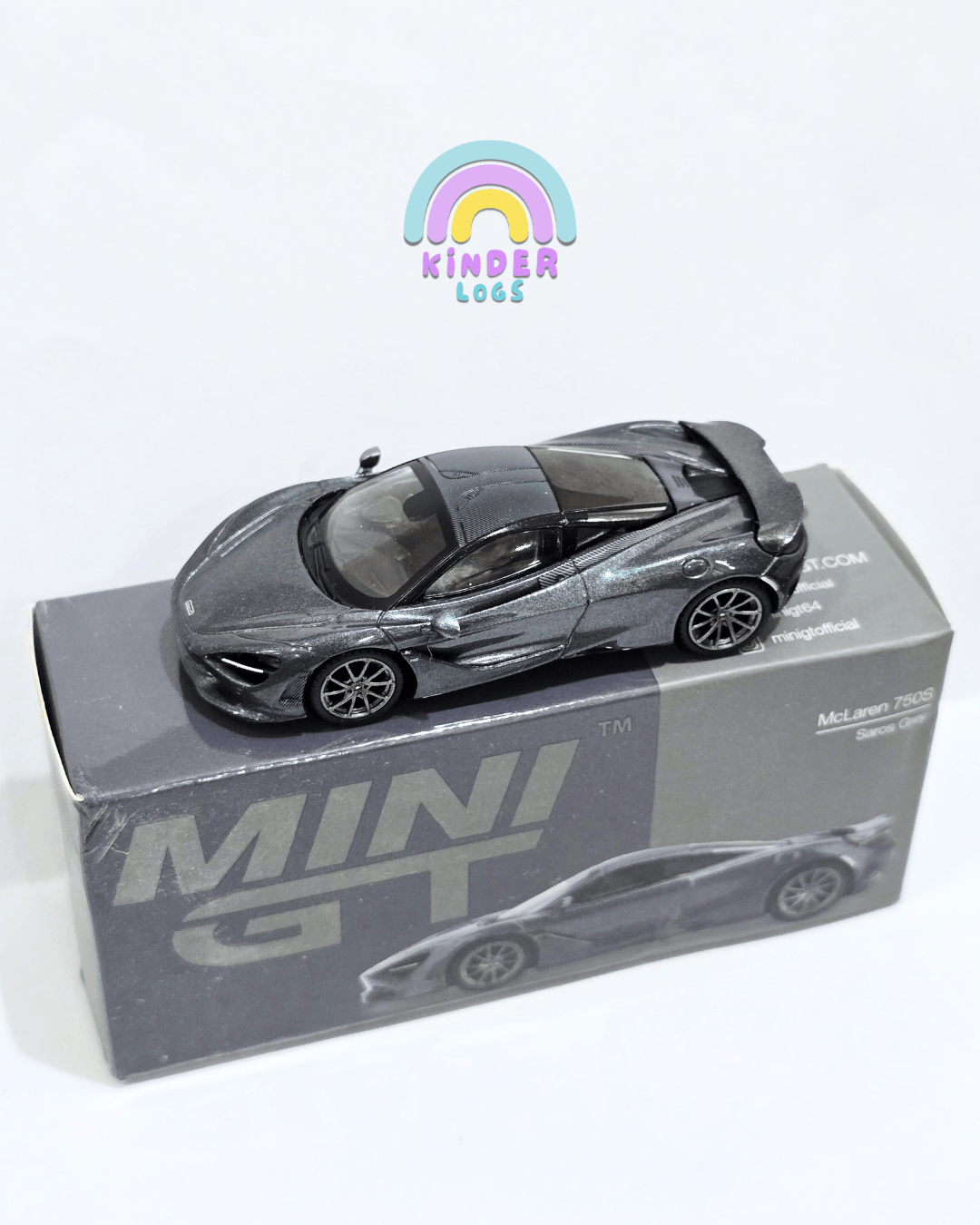 Mini GT McLaren 750S - Saros Grey (Open Box) - Kinder Logs