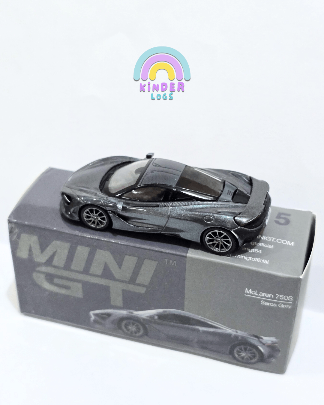 Mini GT McLaren 750S - Saros Grey (Open Box) - Kinder Logs