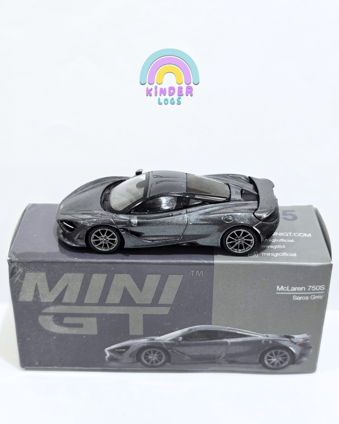 Mini GT McLaren 750S - Saros Grey (Open Box) - Kinder Logs
