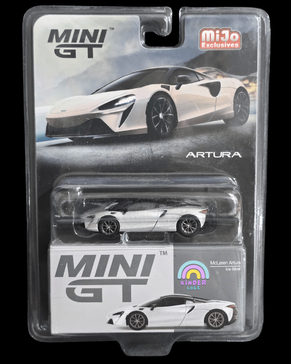 Mini GT McLaren Artura - Ice Silver - Mijo Exclusives - Kinder Logs