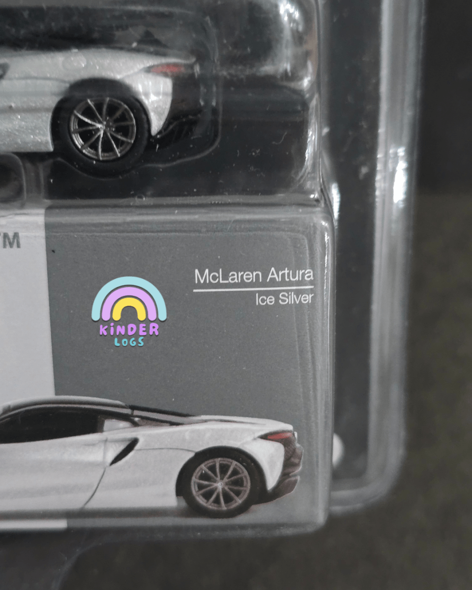 Mini GT McLaren Artura - Ice Silver - Mijo Exclusives - Kinder Logs