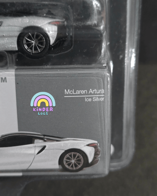 Mini GT McLaren Artura - Ice Silver - Mijo Exclusives - Kinder Logs