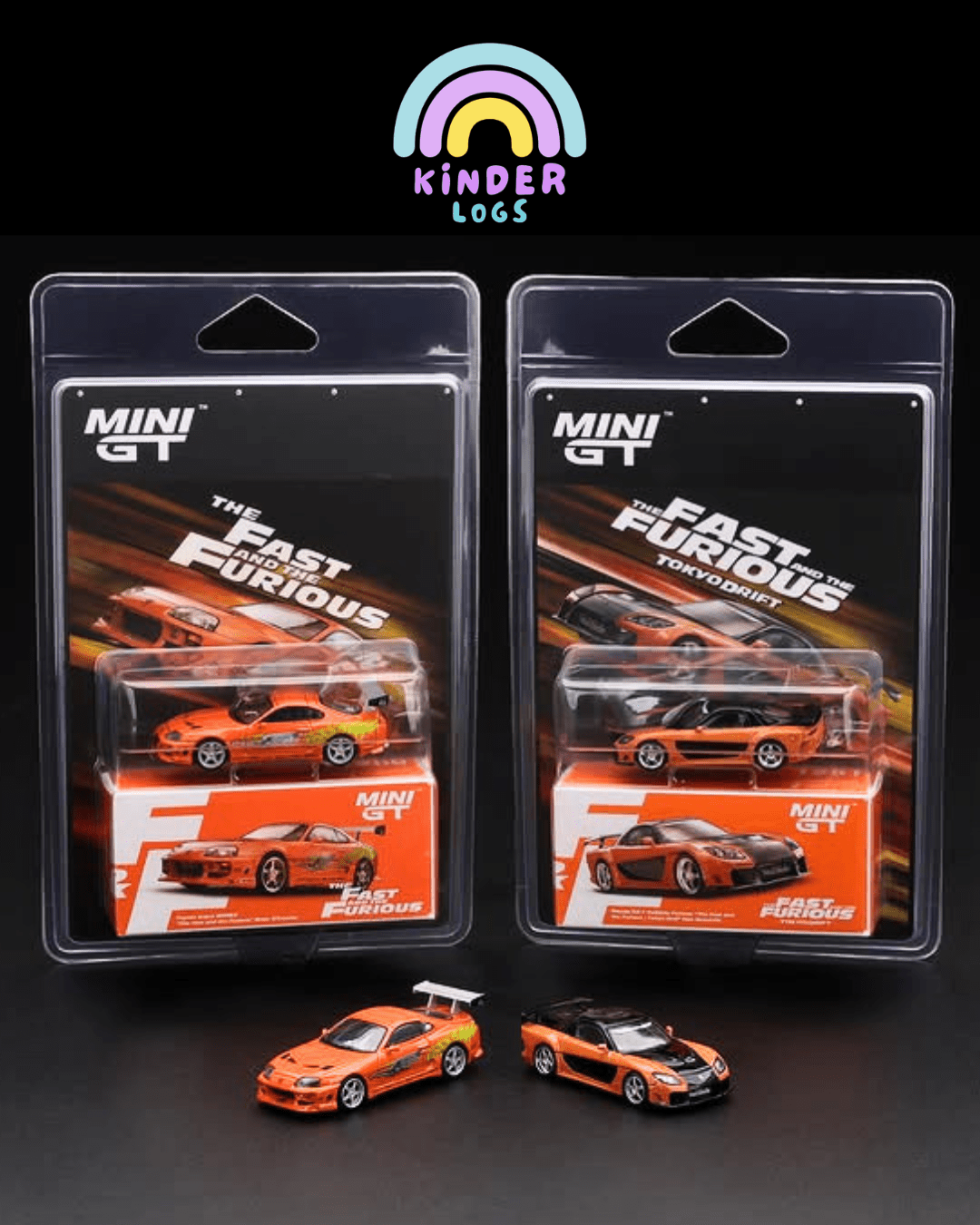 MINI GT 'MDX 2026 Exclusive' Fast & Furious Toyota Supra & Mazda RX-7 - Kinder Logs
