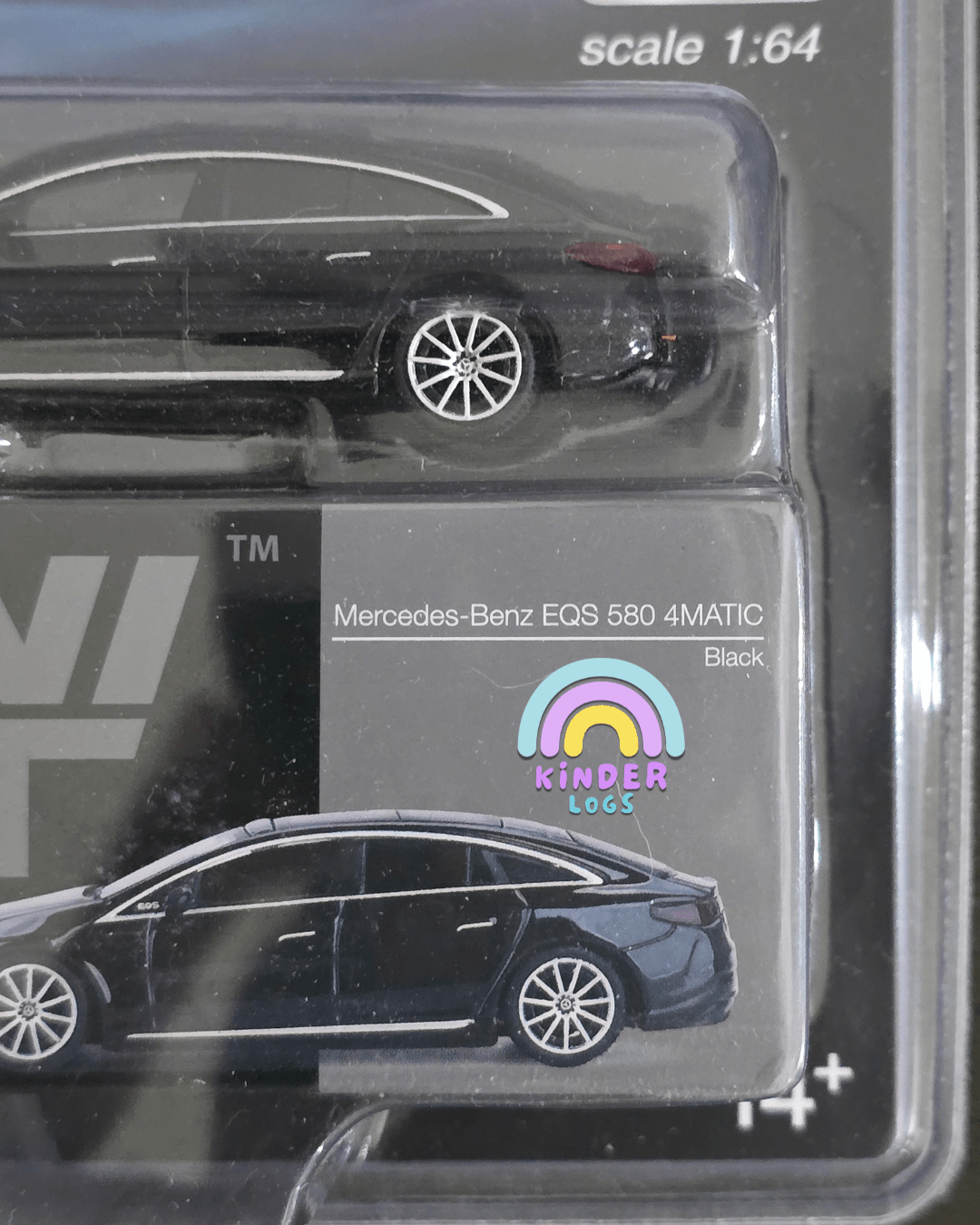 Mini GT Mercedes - Benz EQS 580 4MATIC (Black) - Mijo Exclusives - Kinder Logs
