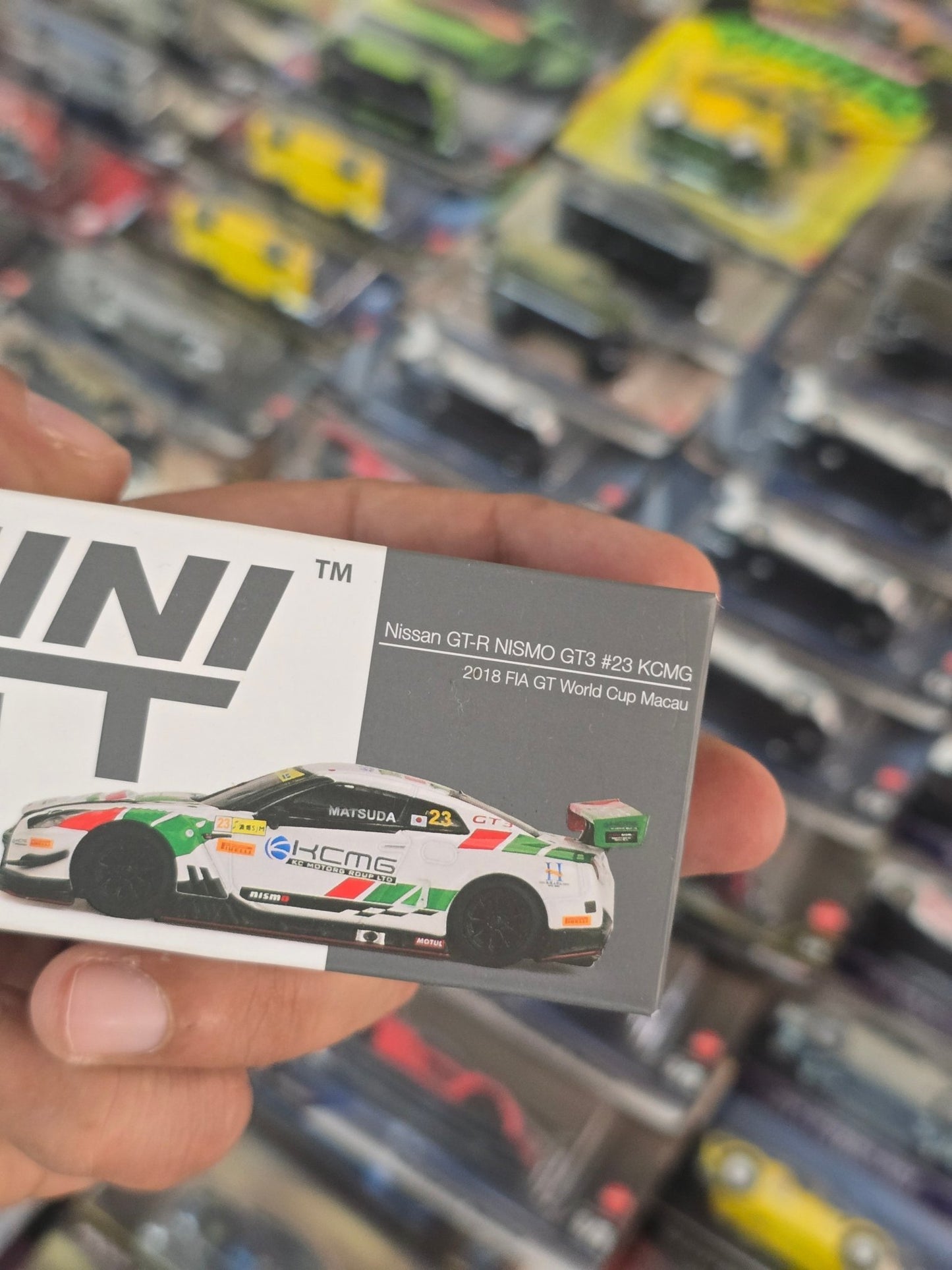 Mini GT Nissan GT - R NISMO GT3 23 KCMG - Open Box - Kinder Logs