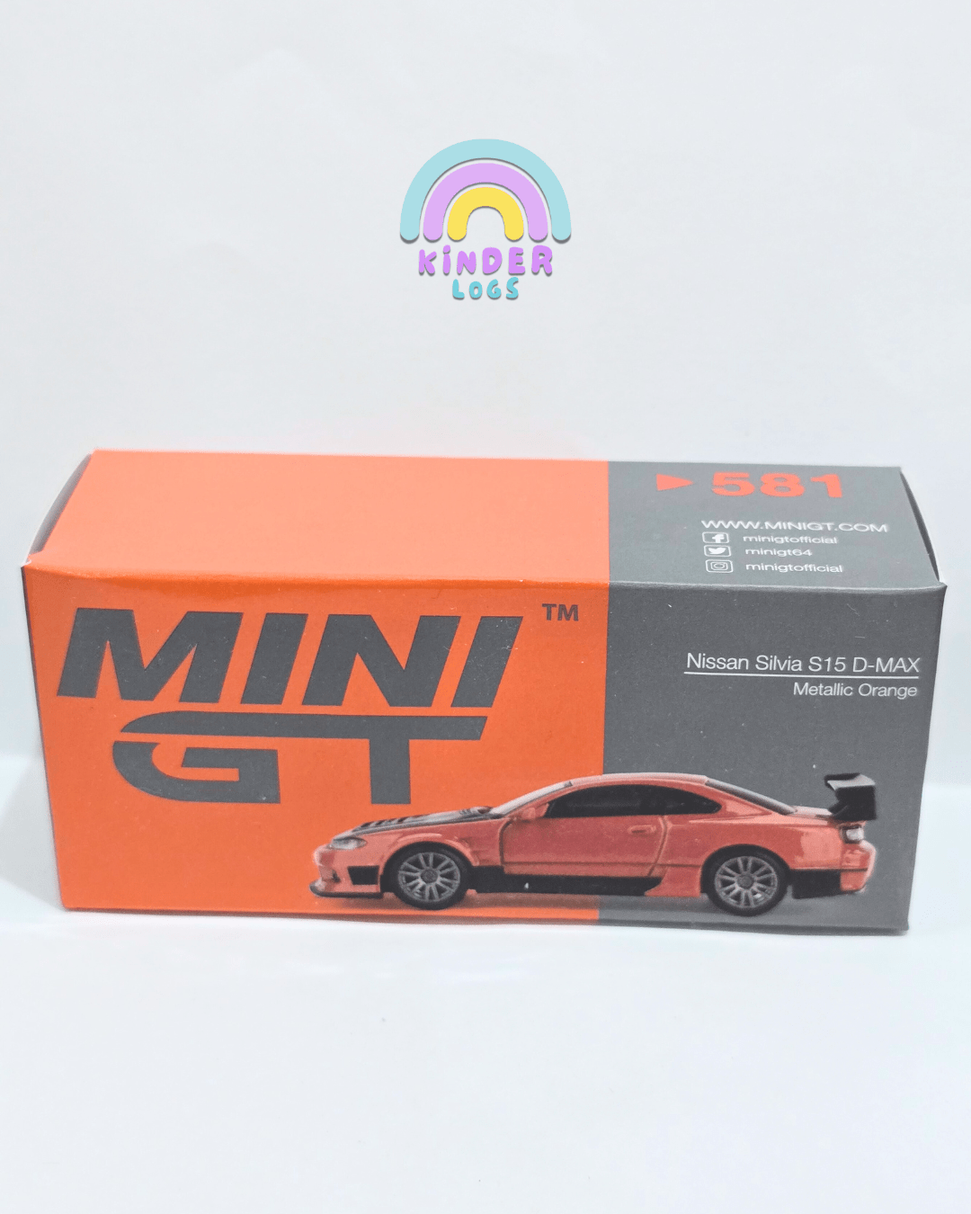 Mini GT Nissan Silvia S15 D - MAX - Metallic Orange (Open Box) - Kinder Logs