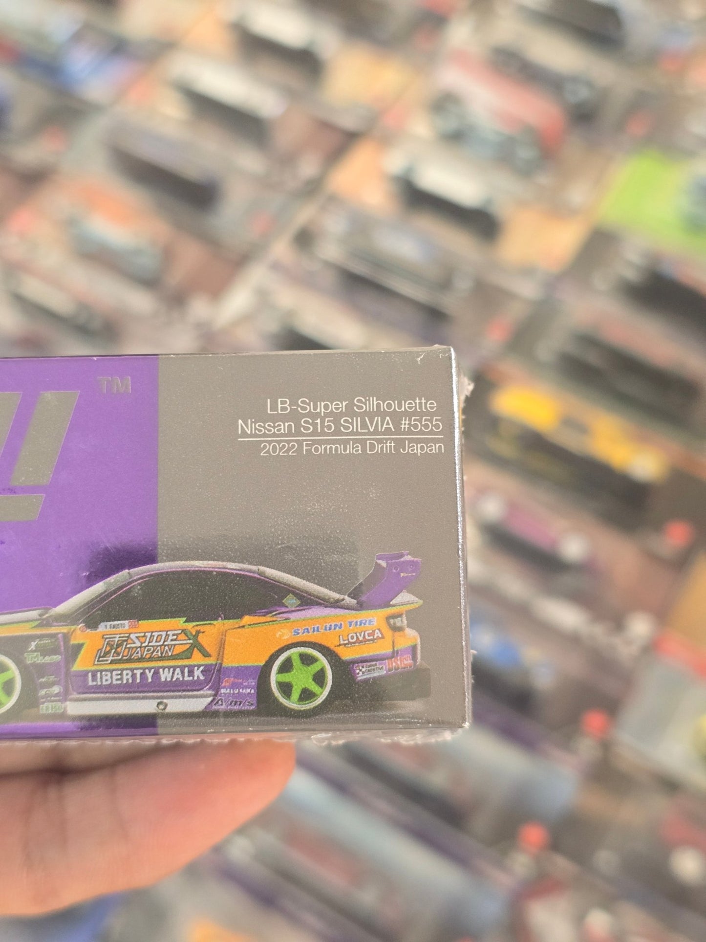 Mini GT Nissan Silvia S15 LB - Super Silhouette #555 - 2022 Formula Drift Japan - Kinder Logs