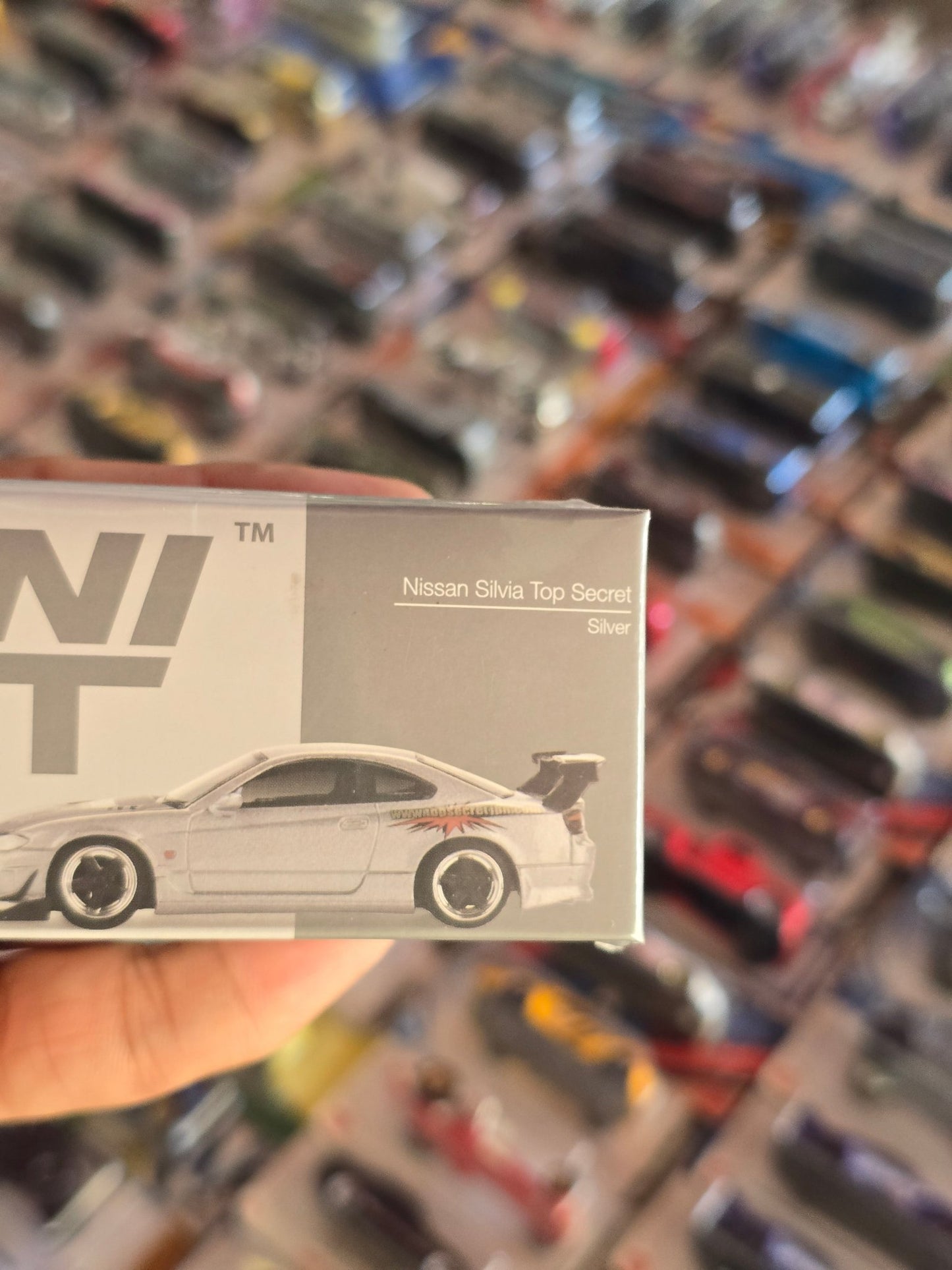 Mini GT Nissan Silvia Top Secret (Silver) - Sealed Box - Kinder Logs
