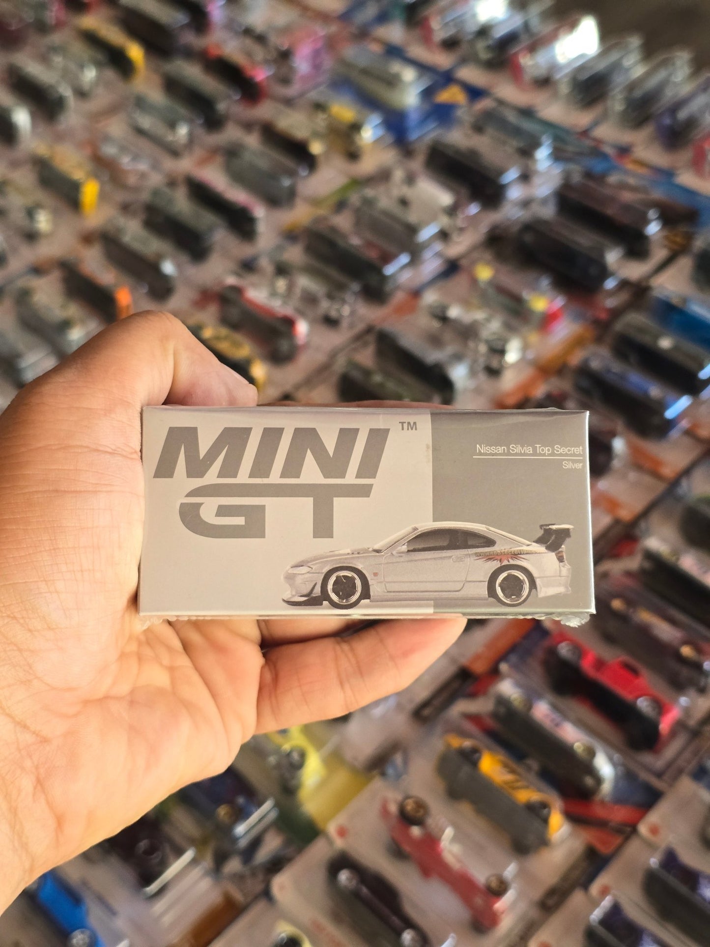 Mini GT Nissan Silvia Top Secret (Silver) - Sealed Box - Kinder Logs