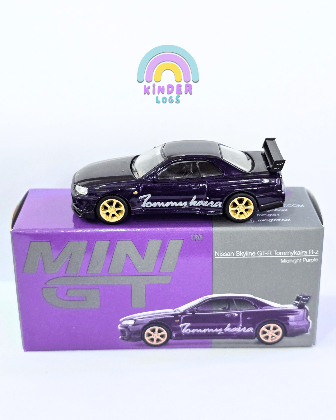 Mini GT Nissan Skyline GT - R Tommykaira R - Z - Midnight Purple (Open Box) - Kinder Logs
