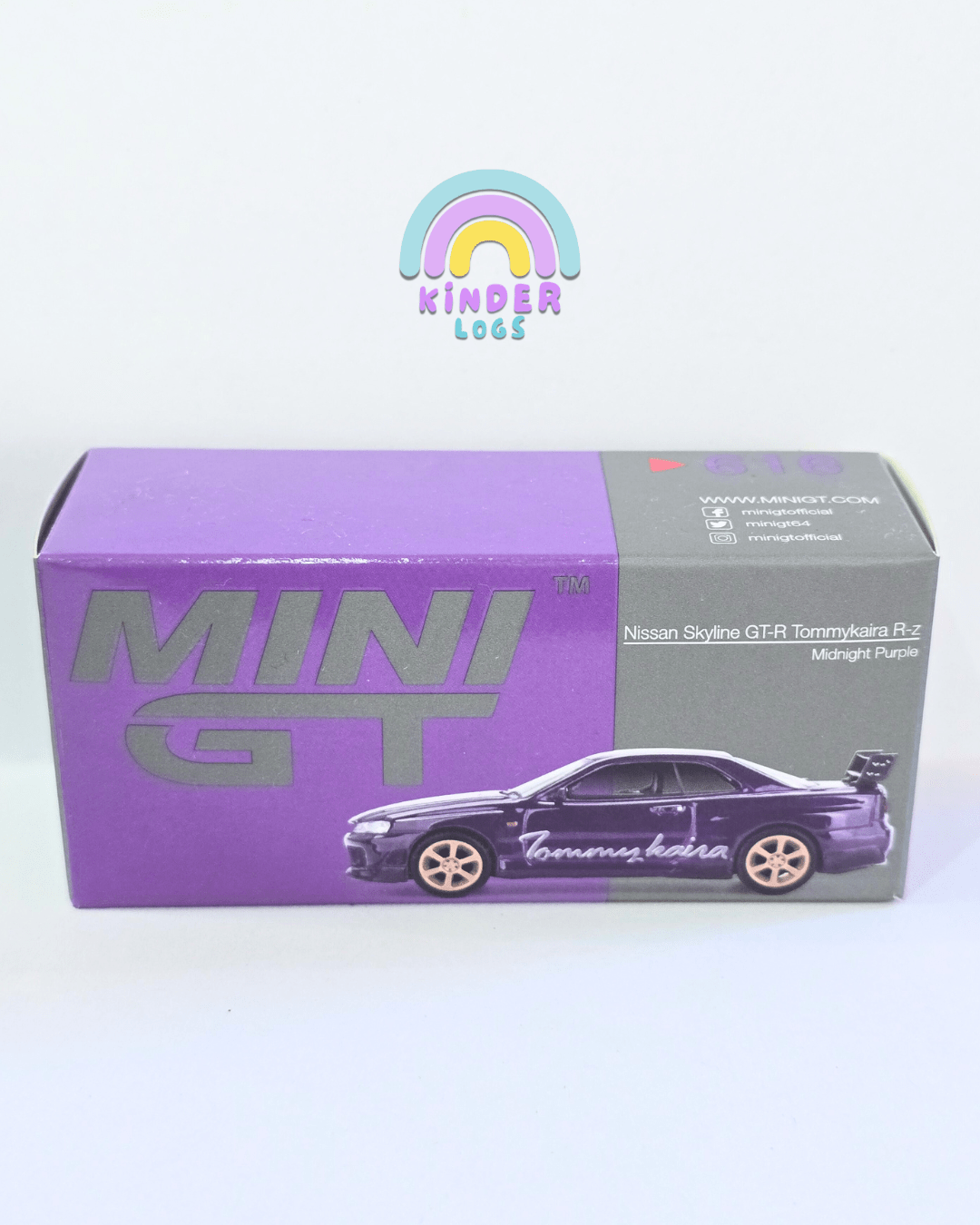 Mini GT Nissan Skyline GT - R Tommykaira R - Z - Midnight Purple (Open Box) - Kinder Logs