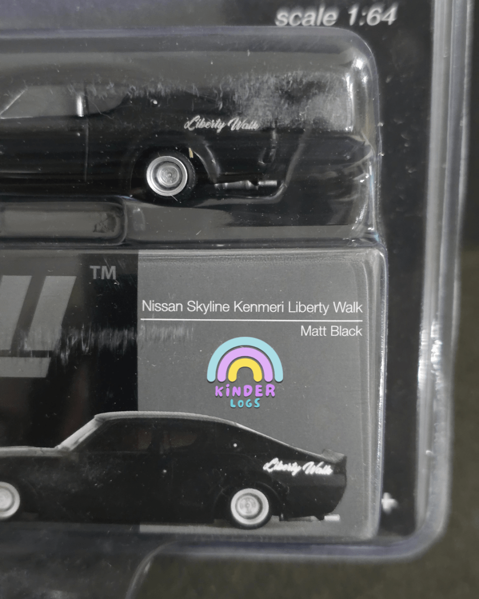 Mini GT Nissan Skyline Kenmeri Liberty Walk - Matte Black - Mijo Exclusives - Kinder Logs