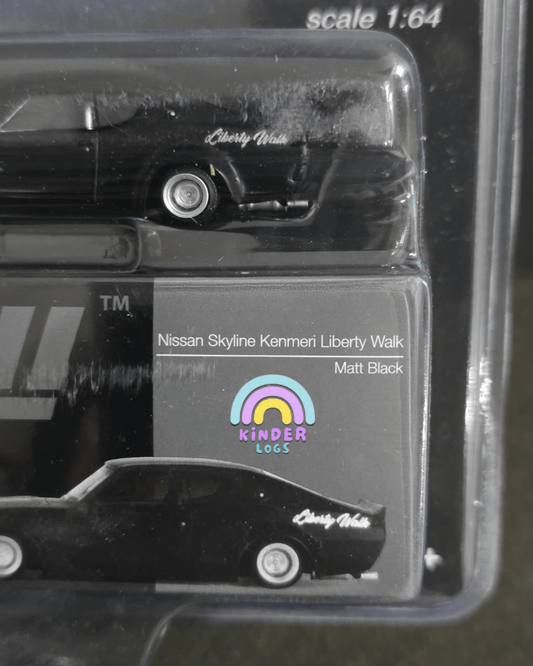Mini GT Nissan Skyline Kenmeri Liberty Walk - Matte Black - Mijo Exclusives - Kinder Logs