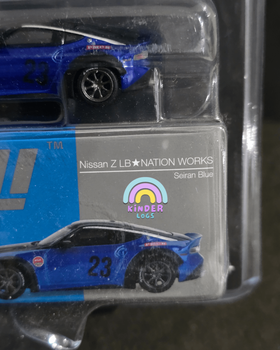 Mini GT Nissan Z LB Nation Works - Seiran Blue - Mijo Exclusives - Kinder Logs
