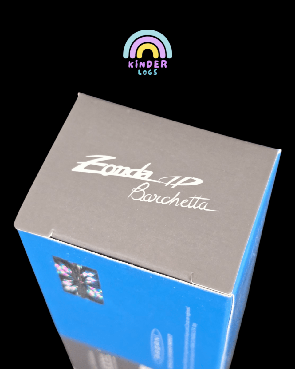 Mini GT Pagani Zonda HP Barchetta Blue Tricolore (Open Box) - Kinder Logs