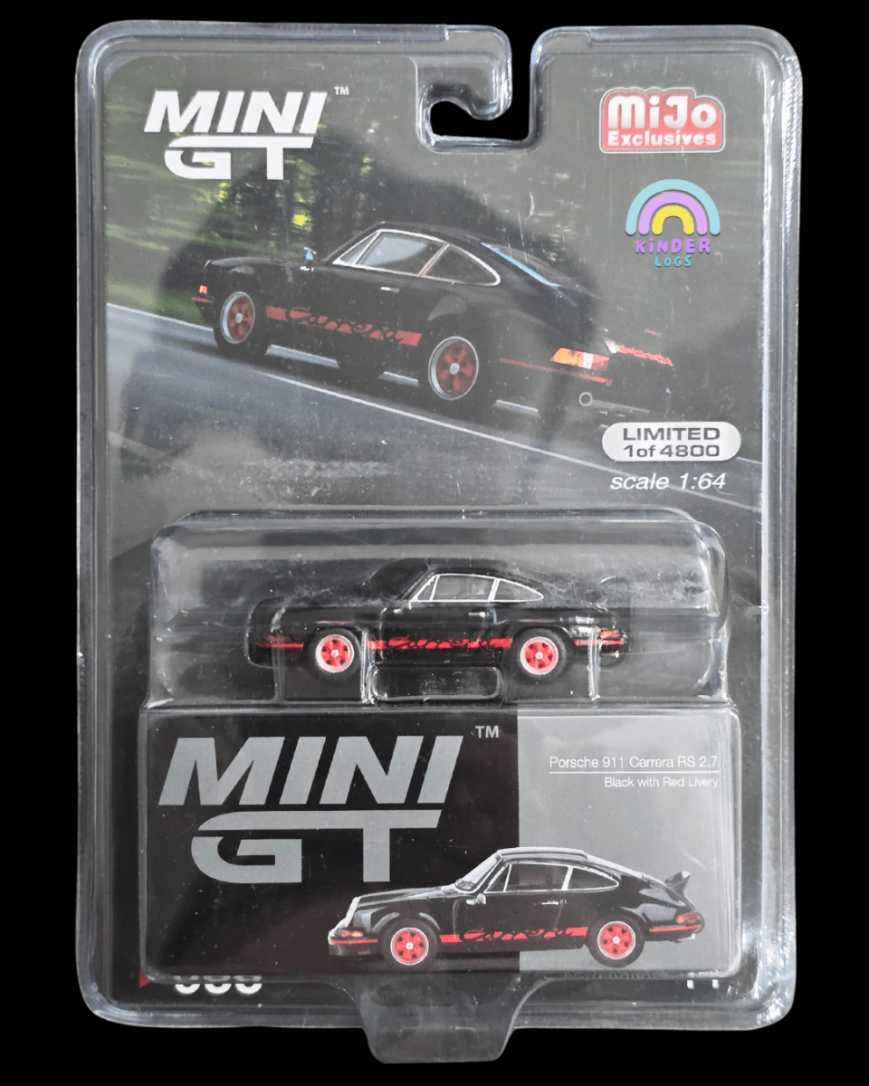 Mini GT Porsche 911 Carrera RS 2.7 - Black - Mijo Exclusives - Kinder Logs