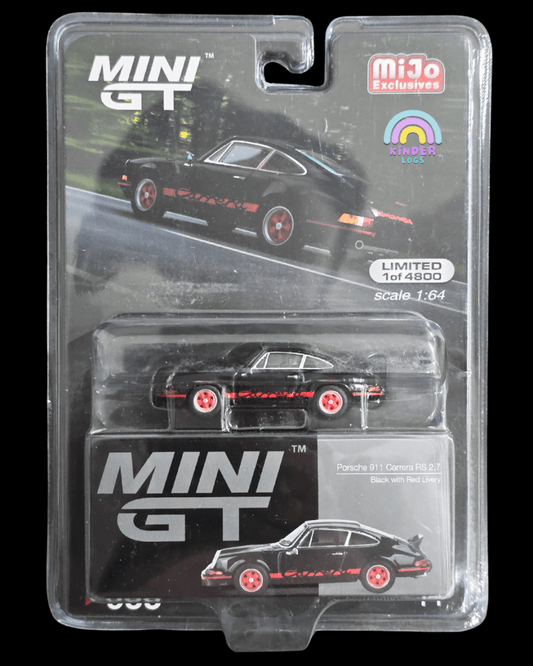 Mini GT Porsche 911 Carrera RS 2.7 - Black - Mijo Exclusives - Kinder Logs