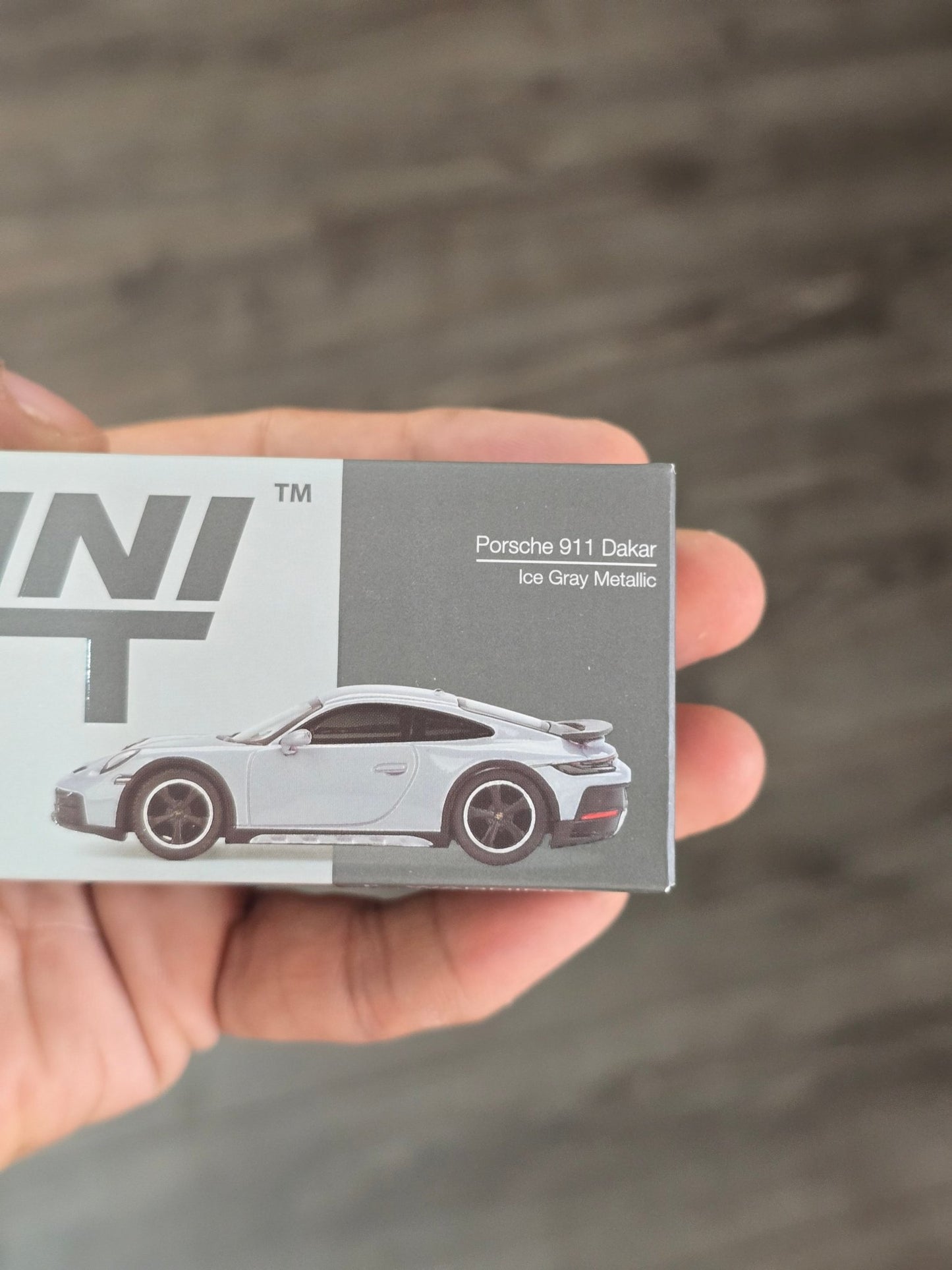 Mini GT Porsche 911 Dakar - Ice Gray Metallic (Open Box) - Kinder Logs