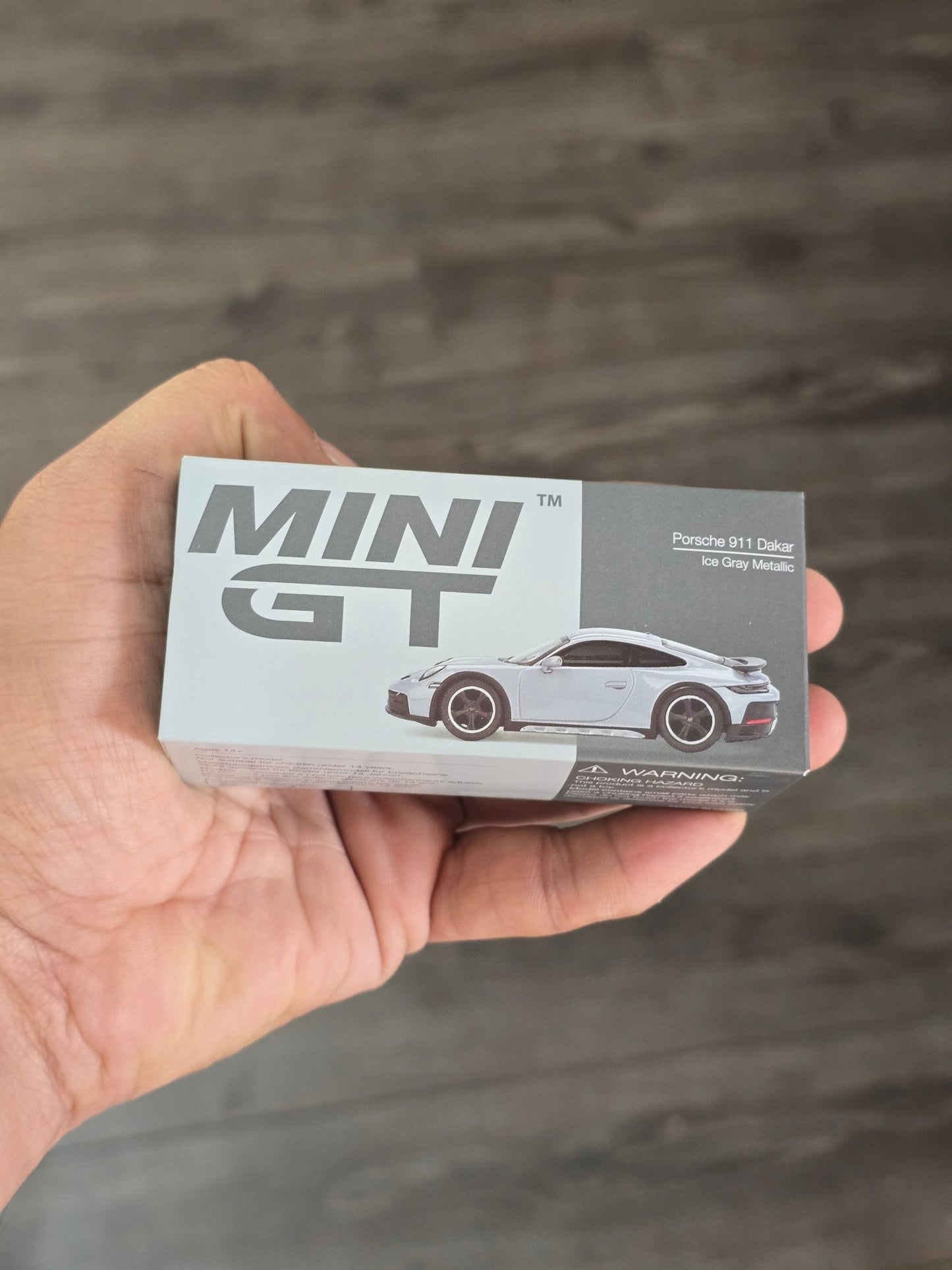 Mini GT Porsche 911 Dakar - Ice Gray Metallic (Open Box) - Kinder Logs