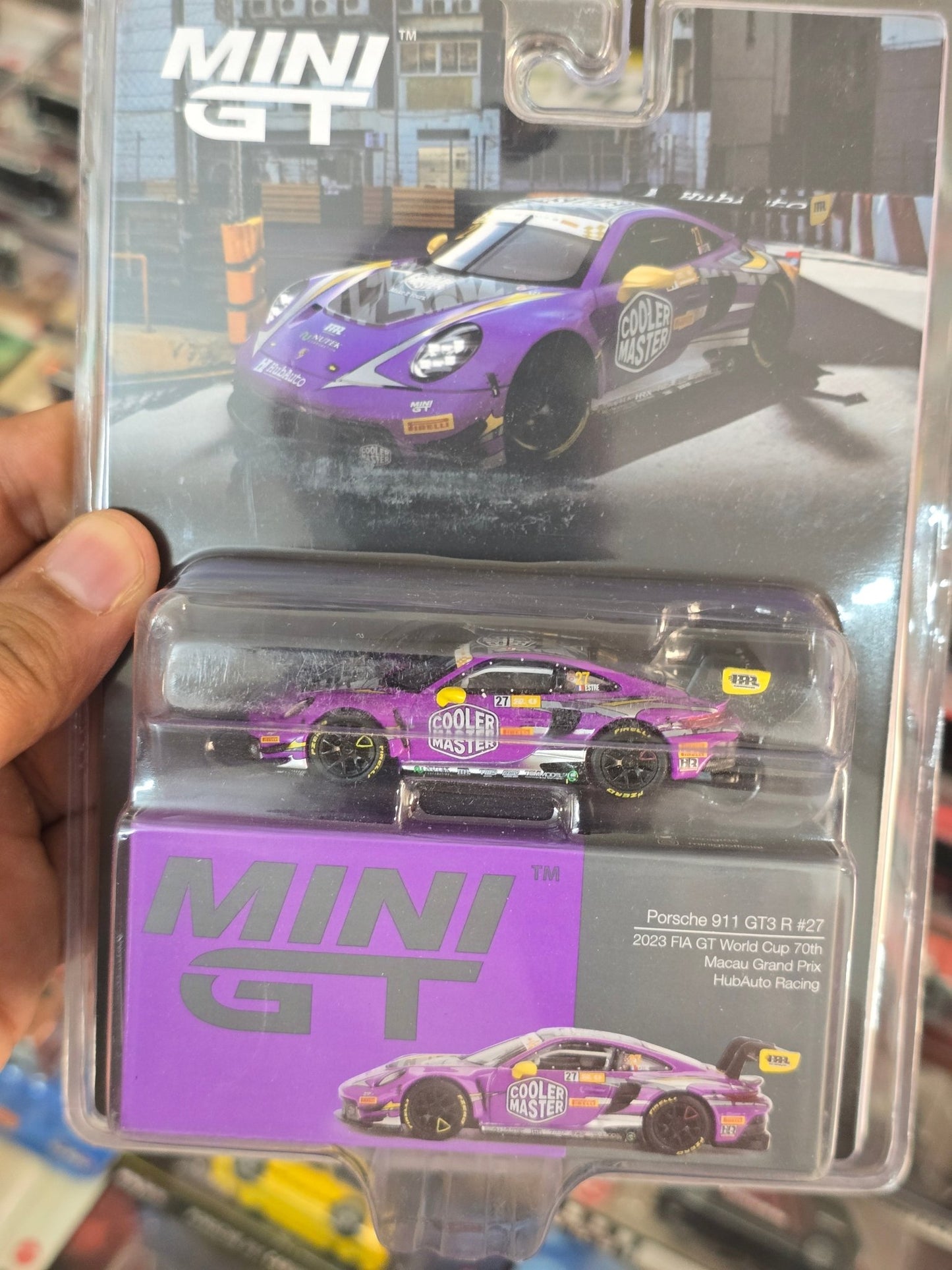 Mini GT Porsche 911 GT3 R 27 - 2023 FIA GT World Cup - Kinder Logs