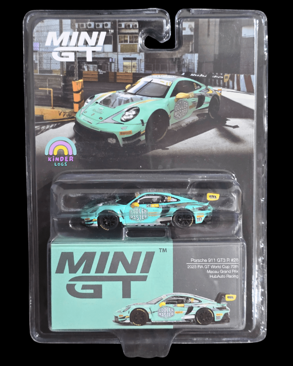 Mini GT Porsche 911 GT3 R #28 - 2023 FIA GT World Cup - Kinder Logs