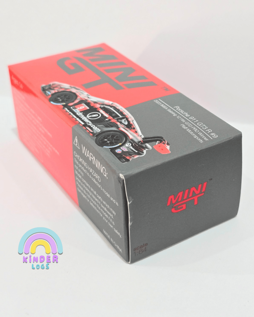 Mini GT Porsche 911 GT3 R #9 GTD PRO Pfaff Motorsports - Open Box - Kinder Logs