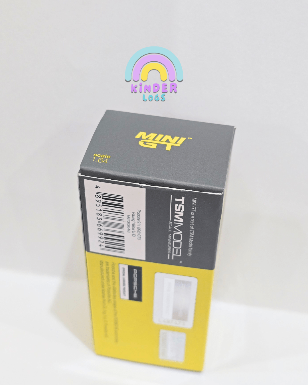 Mini GT Porsche 911 GT3 - Racing Yellow (Open Box) - Kinder Logs