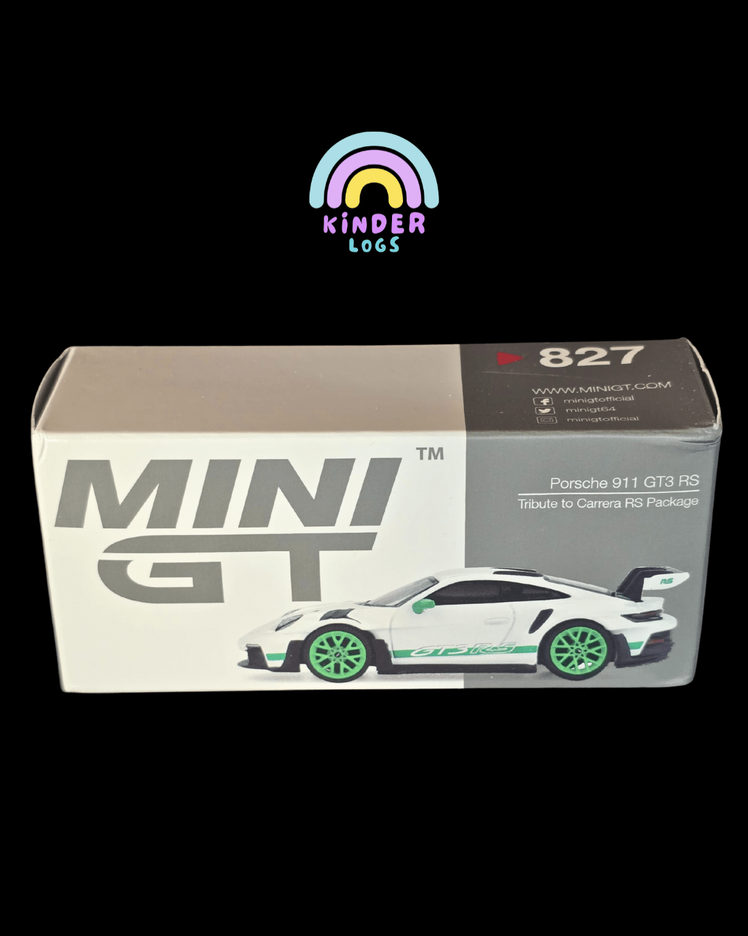 Mini GT Porsche 911 GT3 RS - Tribute To Carrera RS Package (Open Box) - Kinder Logs