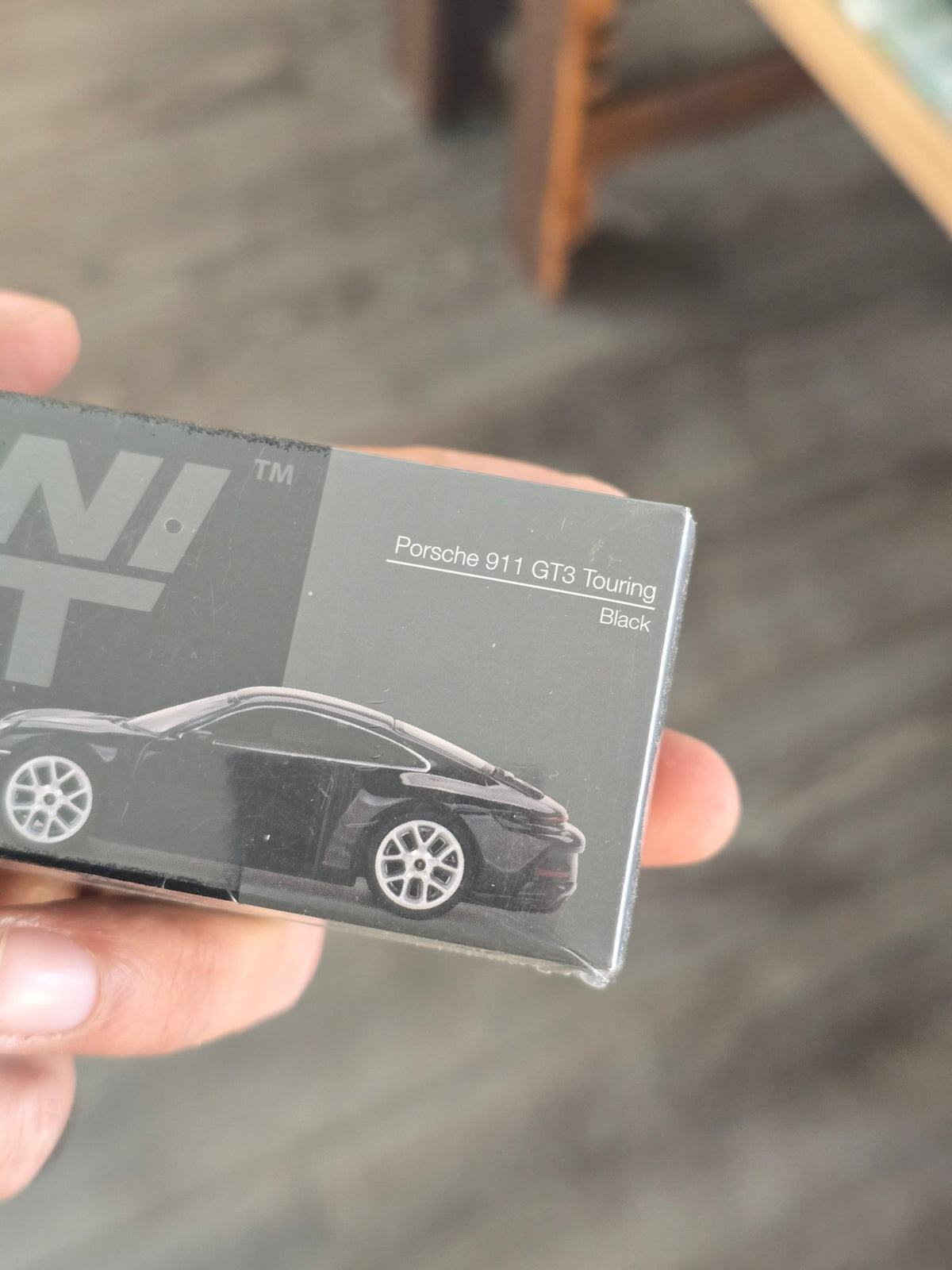 Mini GT Porsche 911 GT3 Touring (Black) - Sealed Box - Kinder Logs