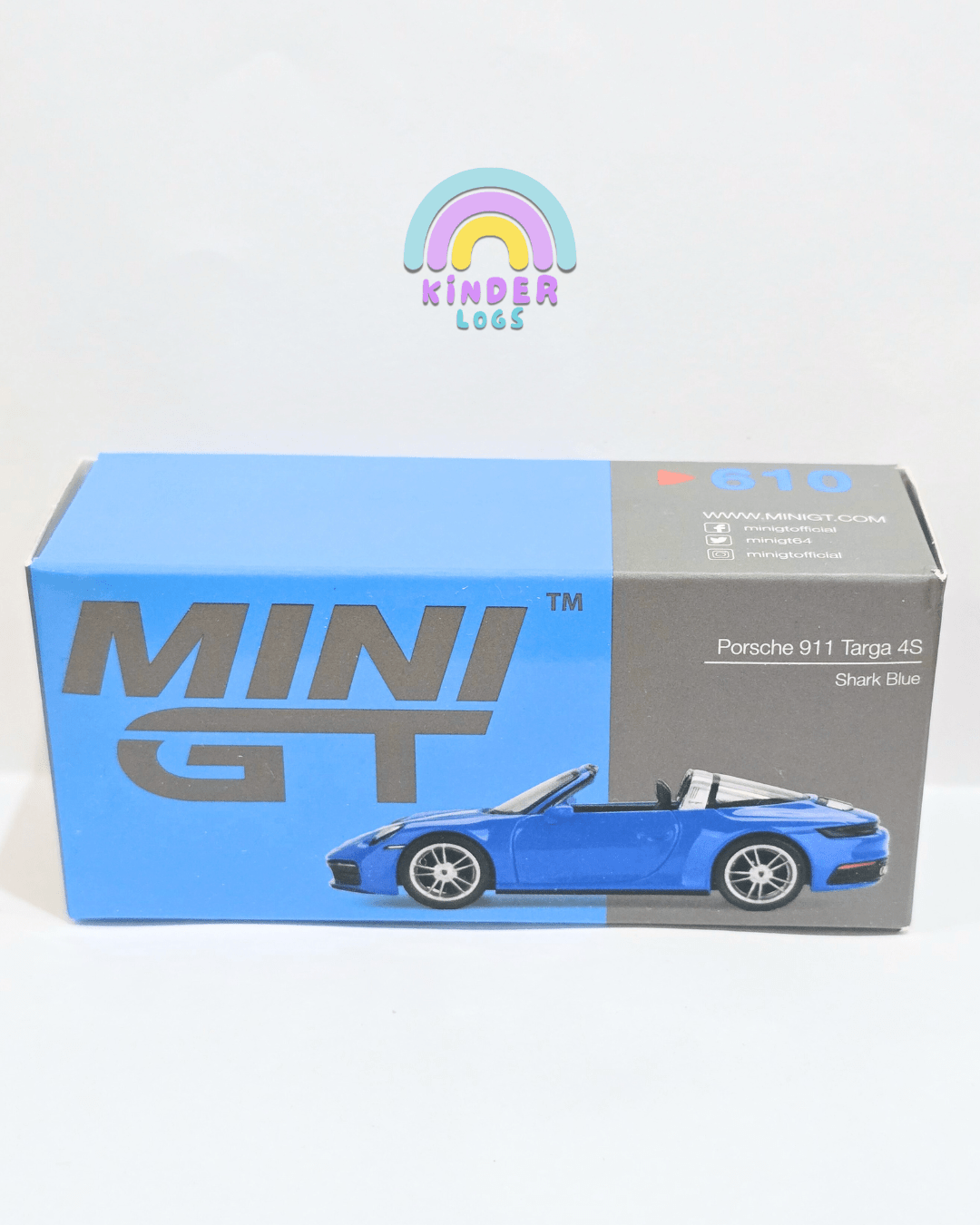 Mini GT Porsche 911 Targa 4S - Shark Blue (Open Box) - Kinder Logs