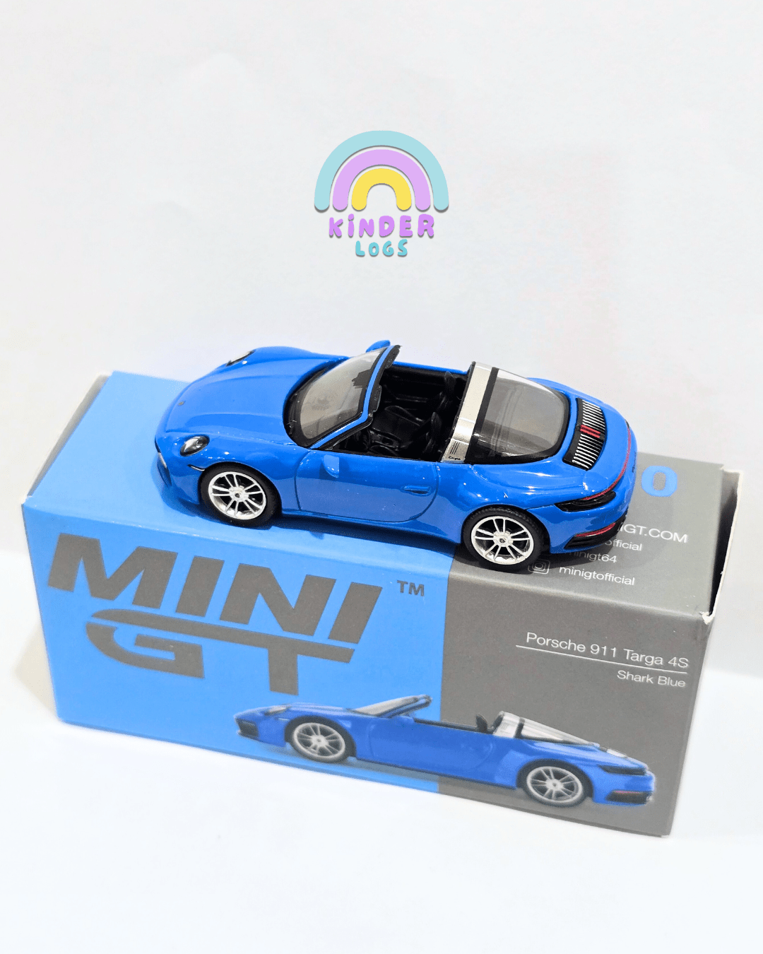 Mini GT Porsche 911 Targa 4S - Shark Blue (Open Box) - Kinder Logs