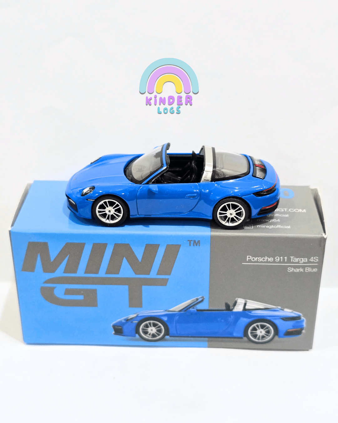 Mini GT Porsche 911 Targa 4S - Shark Blue (Open Box) - Kinder Logs