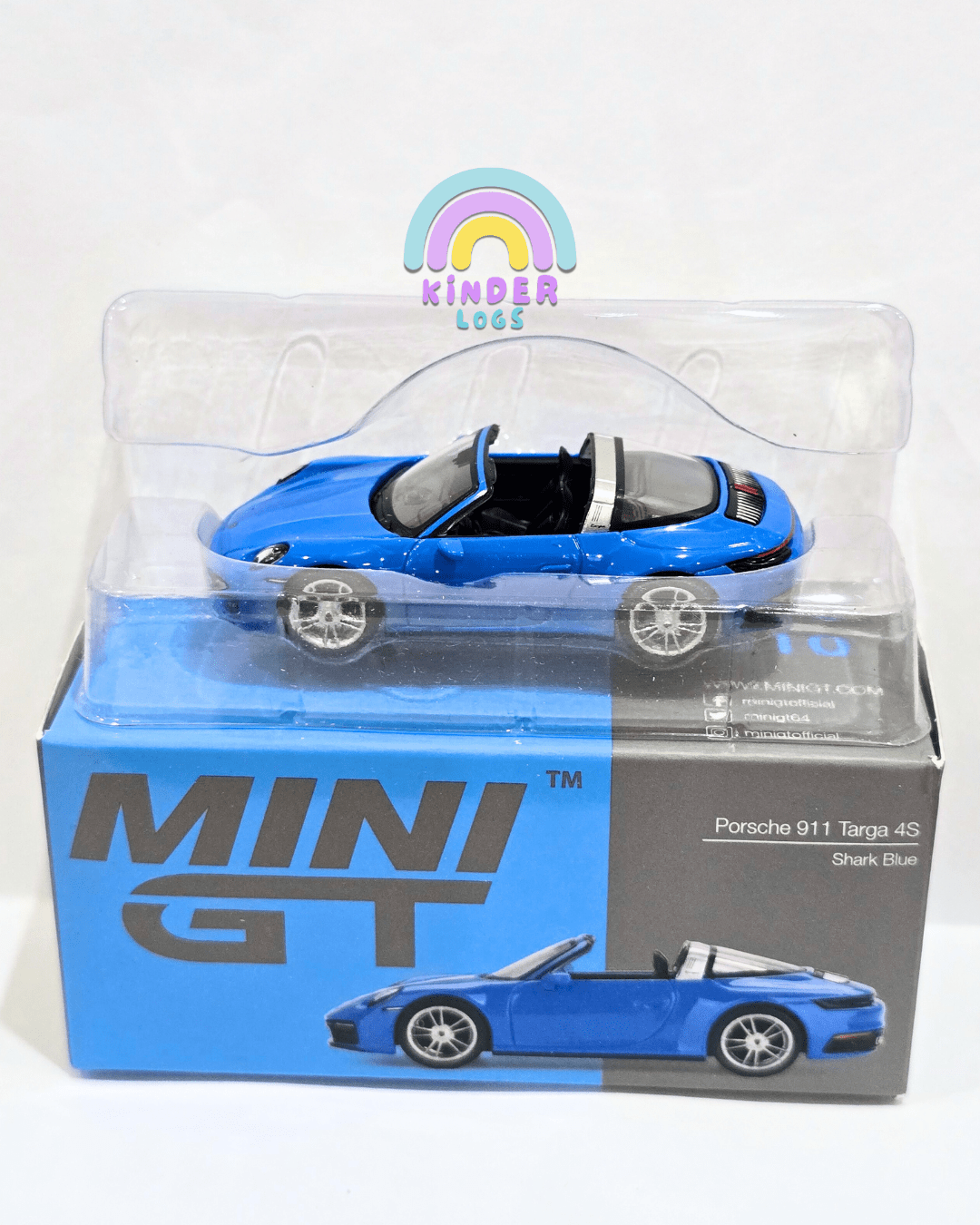 Mini GT Porsche 911 Targa 4S - Shark Blue (Open Box) - Kinder Logs