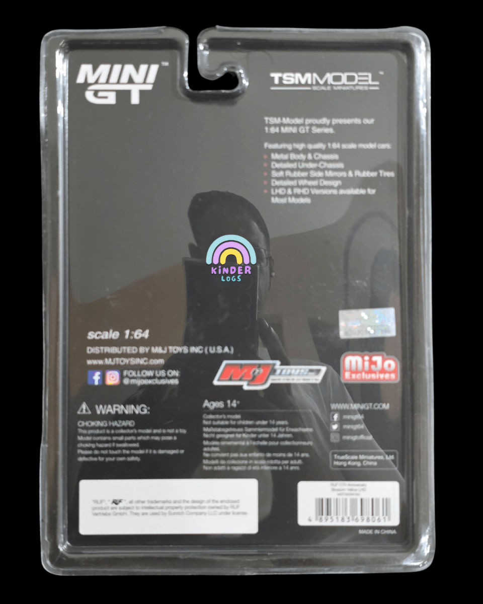 Mini GT Porsche RUF CTR Anniversary - Blossom Yellow - Mijo Exclusives - Kinder Logs