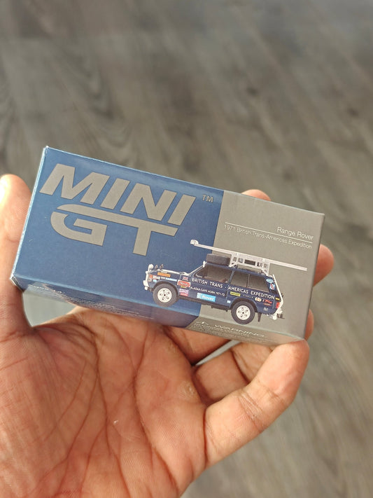 Mini GT Range Rover - 1971 British Trans-Americas Expedition (Open Box) - Kinder Logs