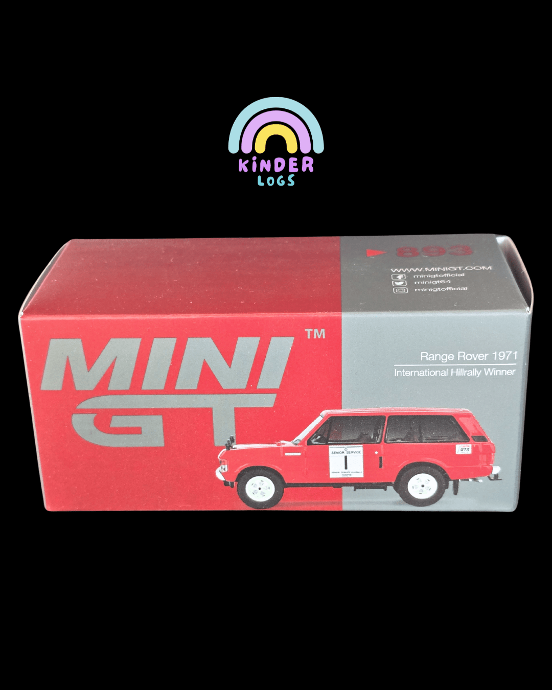 Mini GT Range Rover 1971 - International Hillrally Winner (Open Box) - Kinder Logs
