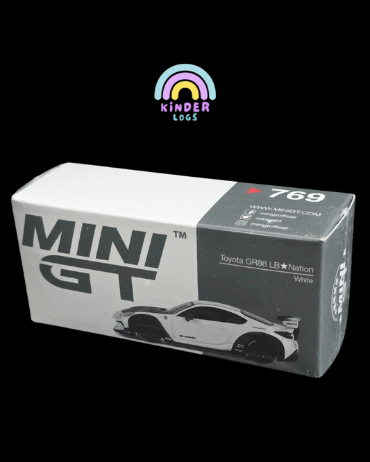 Mini GT Toyota GR86 LB Nation - White (Sealed Box) - Kinder Logs