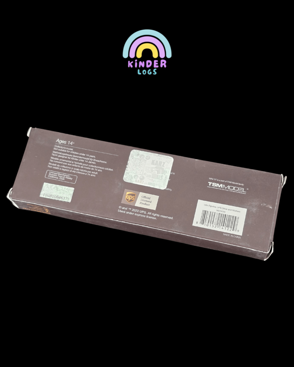 Mini GT UPS Driver & Workers - 1:64 Figurine (Open Box) - Kinder Logs