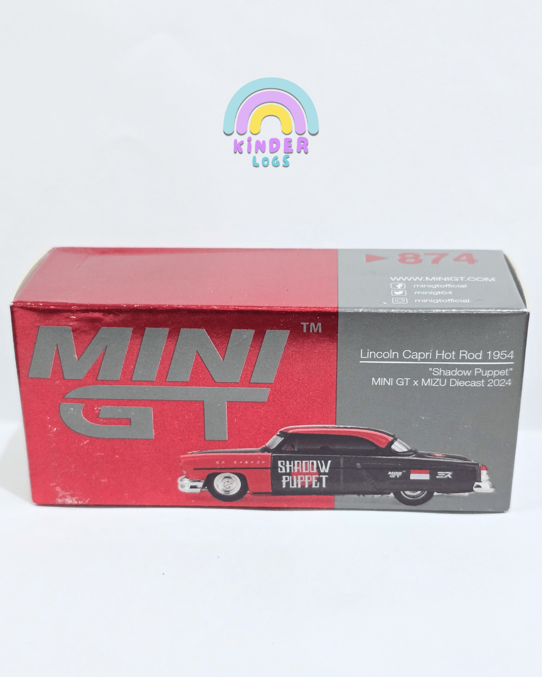 Mini GT x MIZU 1954 Lincoln Capri Hot Rod "Shadow Puppet" - Open Box - Kinder Logs