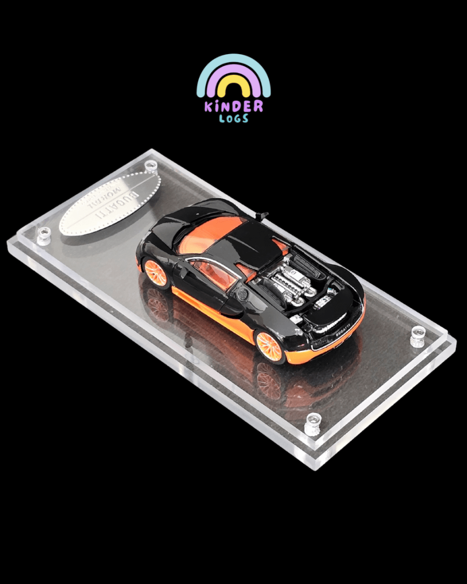 Mortal Bugatti Veyron Super Sport - Black And Orange - Kinder Logs