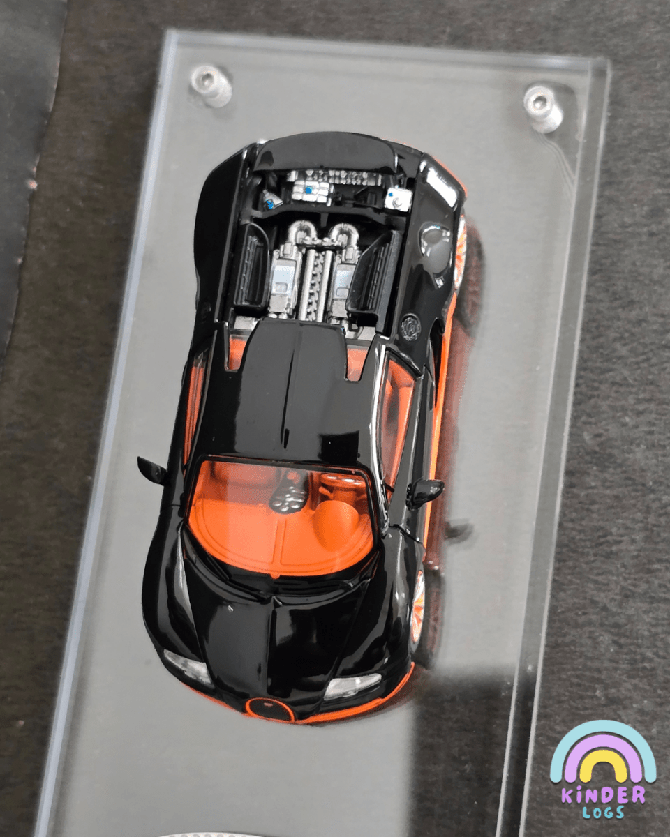 Mortal Bugatti Veyron Super Sport - Black And Orange - Kinder Logs