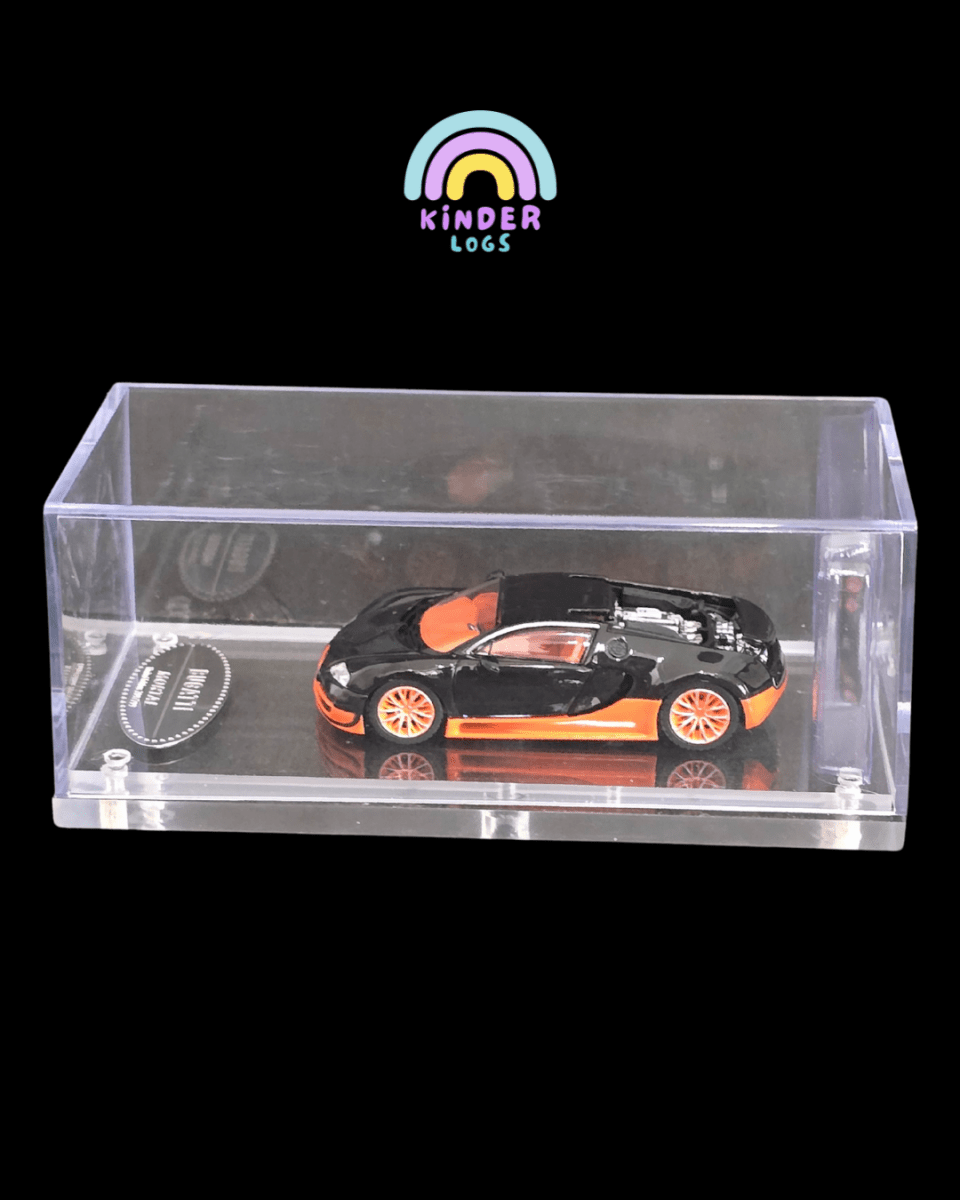 Mortal Bugatti Veyron Super Sport - Black And Orange - Kinder Logs