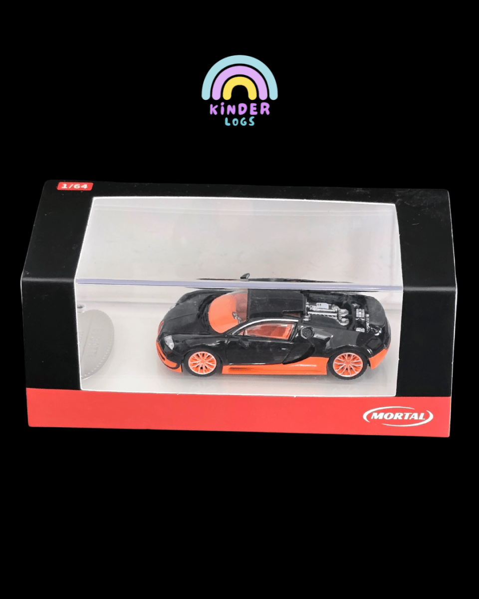 Mortal Bugatti Veyron Super Sport - Black And Orange - Kinder Logs