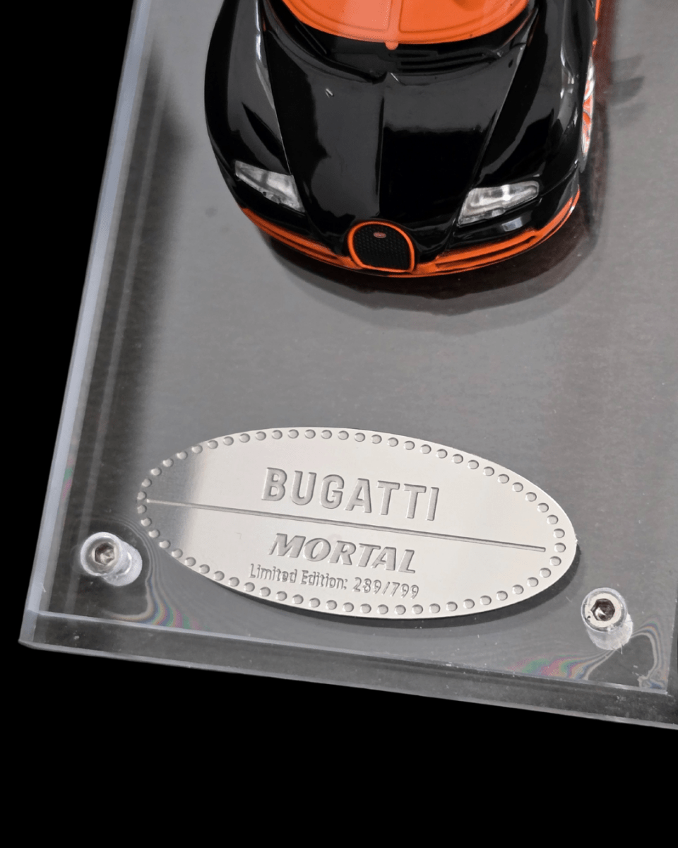 Mortal Bugatti Veyron Super Sport - Black And Orange - Kinder Logs